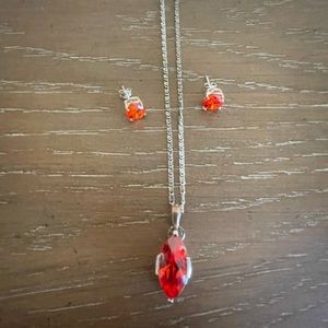 Vintage Speidel Sterling Silver necklace and earrings